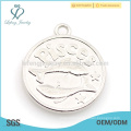 Hot selling round custom silver Pisces charm jewelry